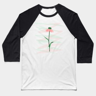 Pink Coneflower Baseball T-Shirt